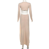 Cropped Top & Skirt with Side Slit & Cutouts image 7