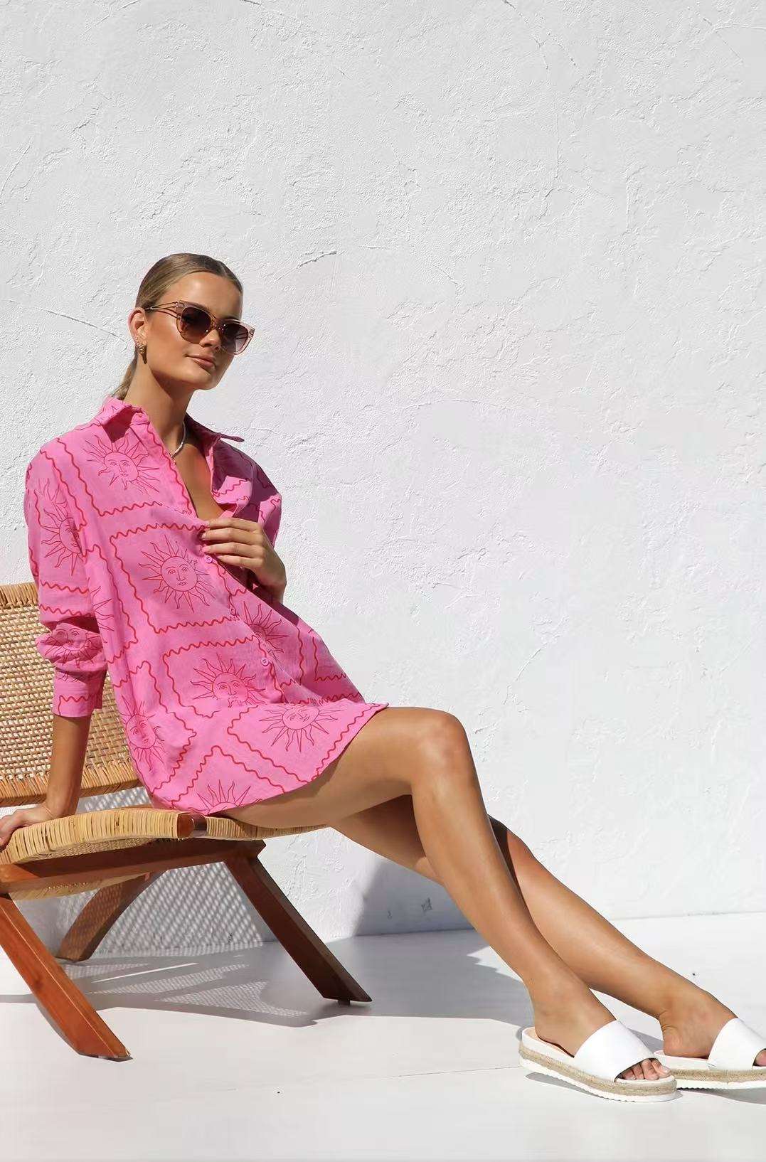 Celestial Print Button-Down Shirt image 4