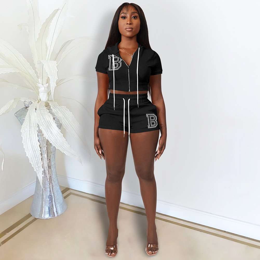 Crop Hoodie & Shorts Set image 5