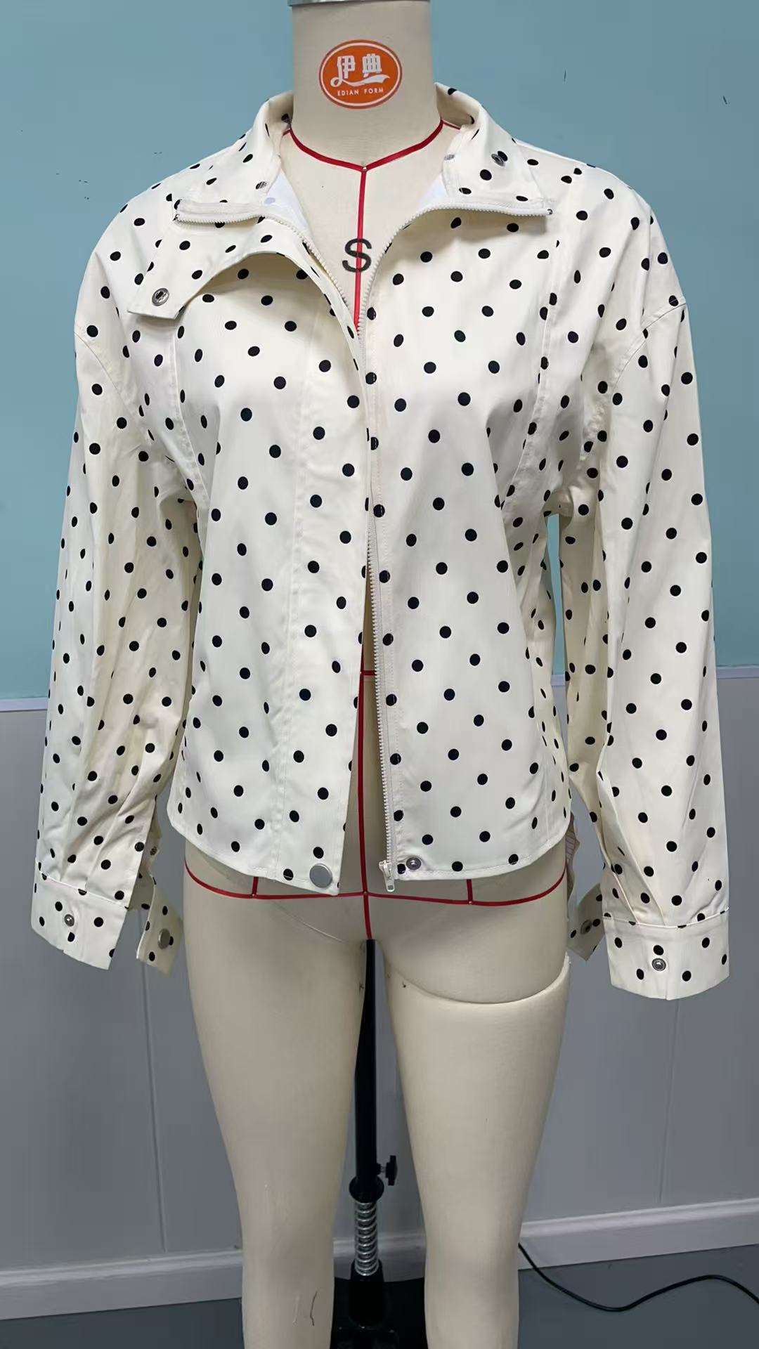 Polka Dot Windbreaker Jacket image 5