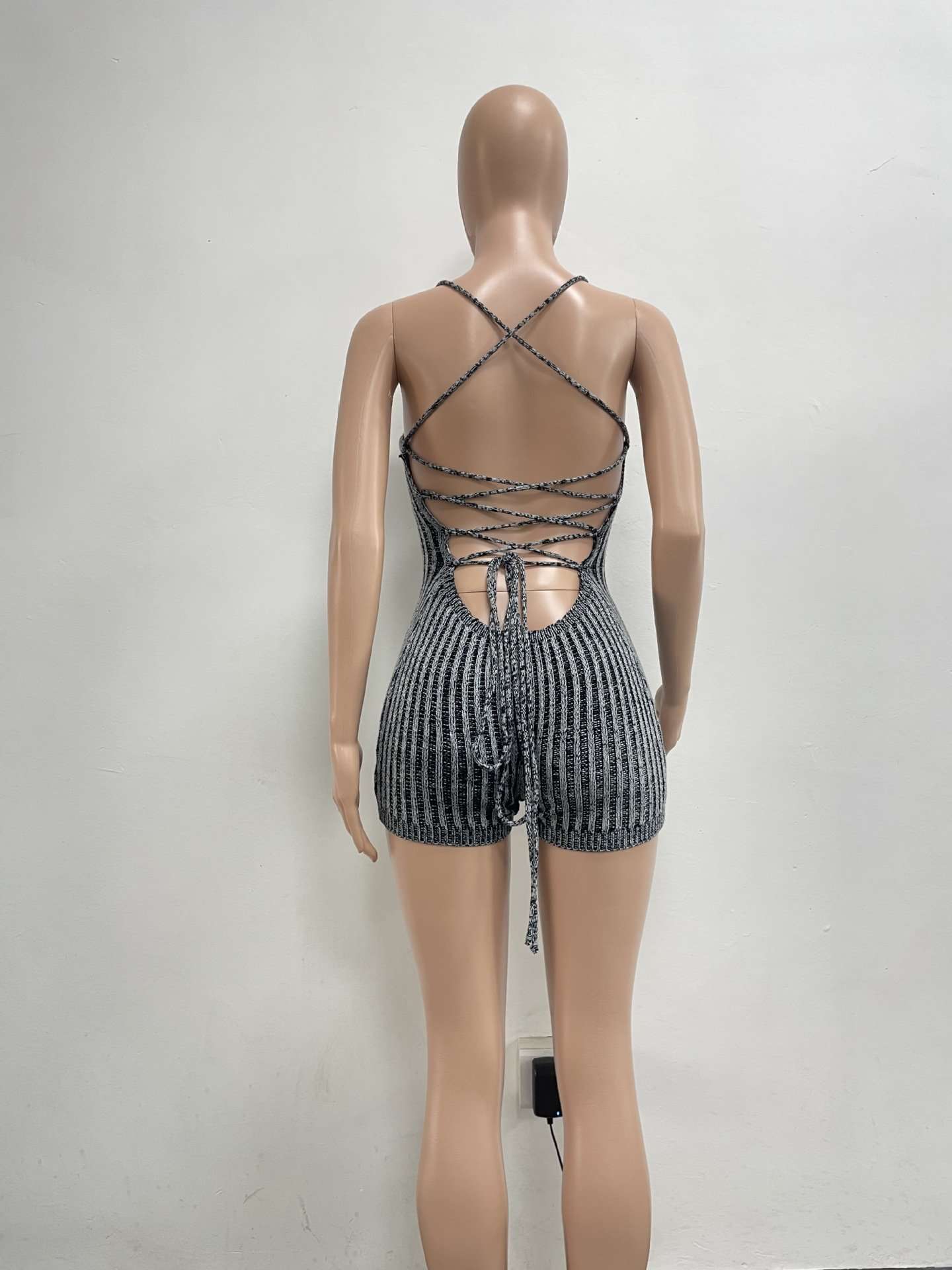 Ribbed Halter Neck Romper image 6