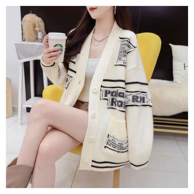 Oversized Patchwork Graphic Cardigan image 3