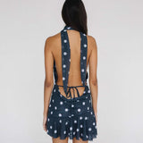 Polka Dot Sleeveless Dress with Ruffled Hem image 5
