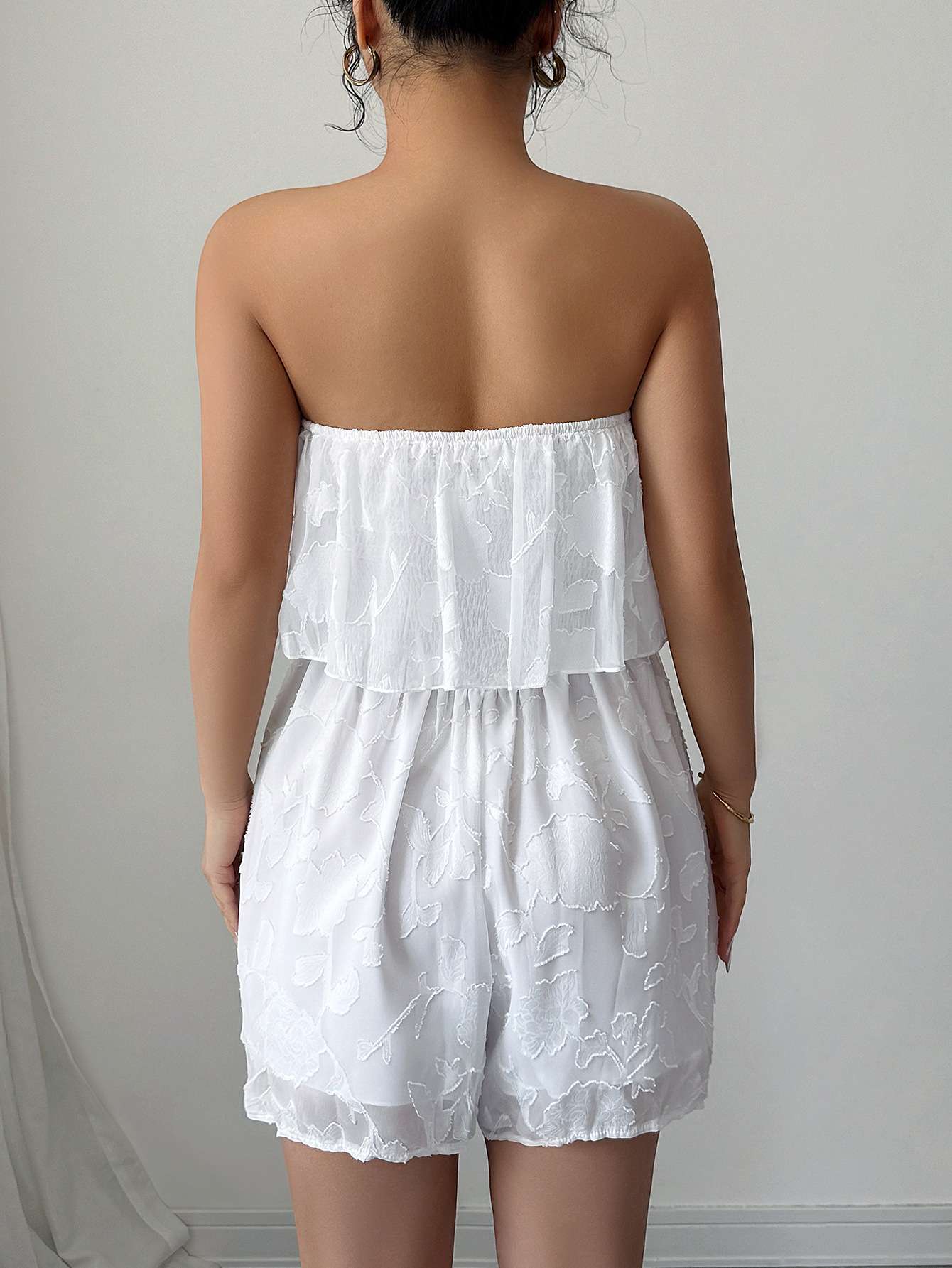 Off-Shoulder Ruffle Dress with Smocked Waist image 2