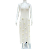 Elegant White Floral Maxi Dress image 3