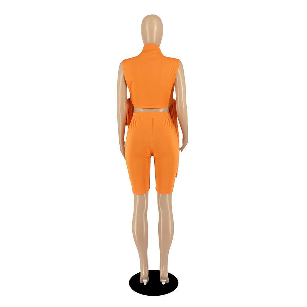 Sporty Chic Crop Top & Biker Shorts Set image 7