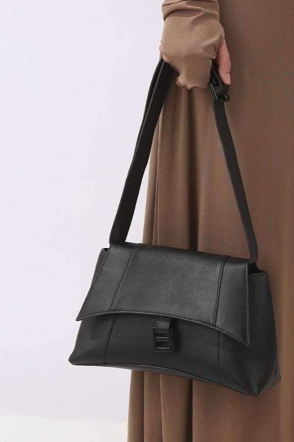 Faux Leather Structured Shoulder Bag image 0