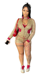 Leopard Print Shorts Tracksuit image 1