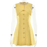 Sleeveless Dress with Button Details image 7