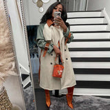 Stylish Color-Block Trench Coat image 2