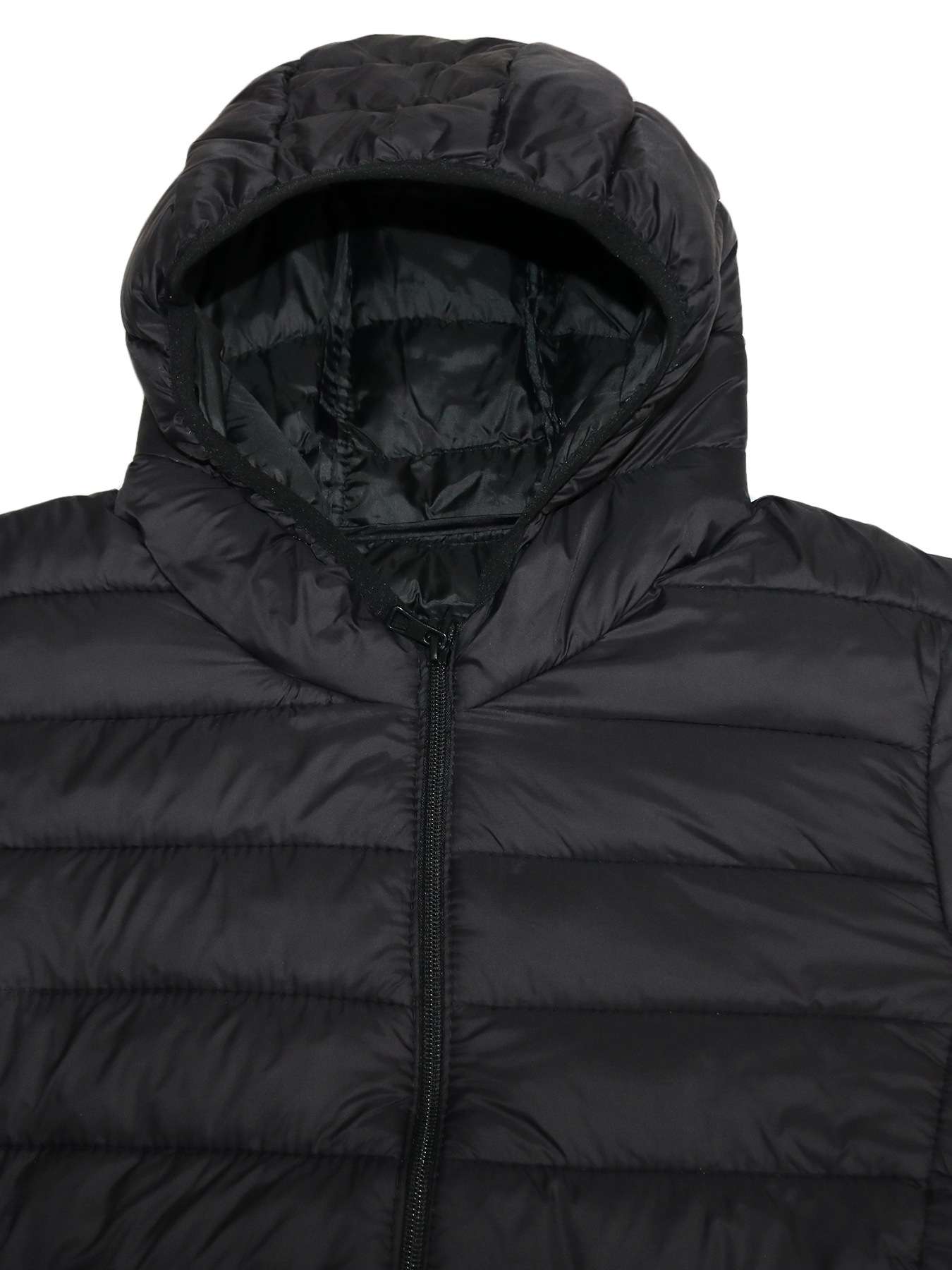 Black Puffer Hooded Jacket image 4