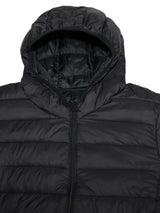 Black Puffer Hooded Jacket image 4
