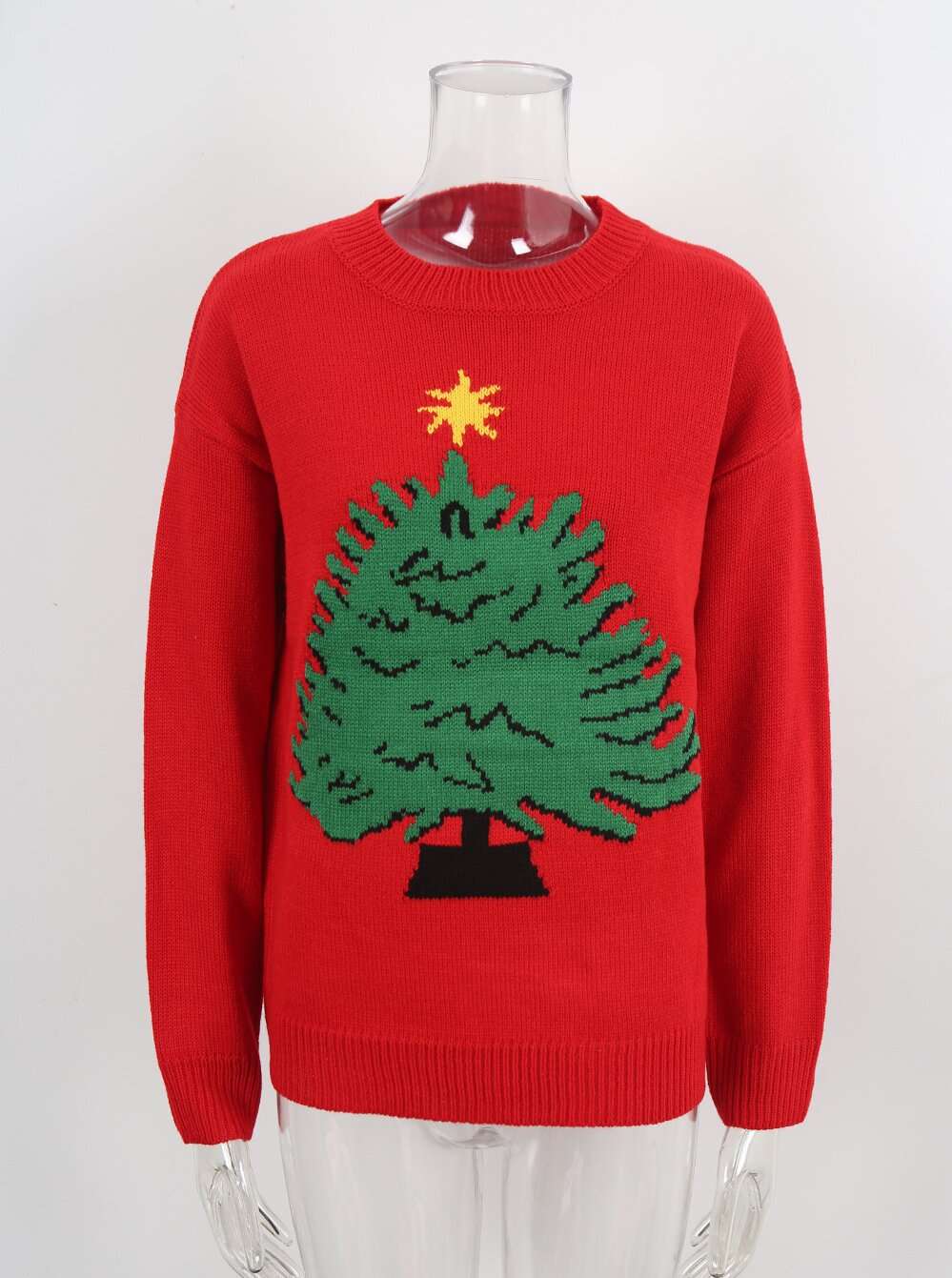 Festive Red Christmas Tree Sweater image 6