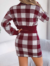 Checked Woollen Top & Skirts Co-Ords image 6