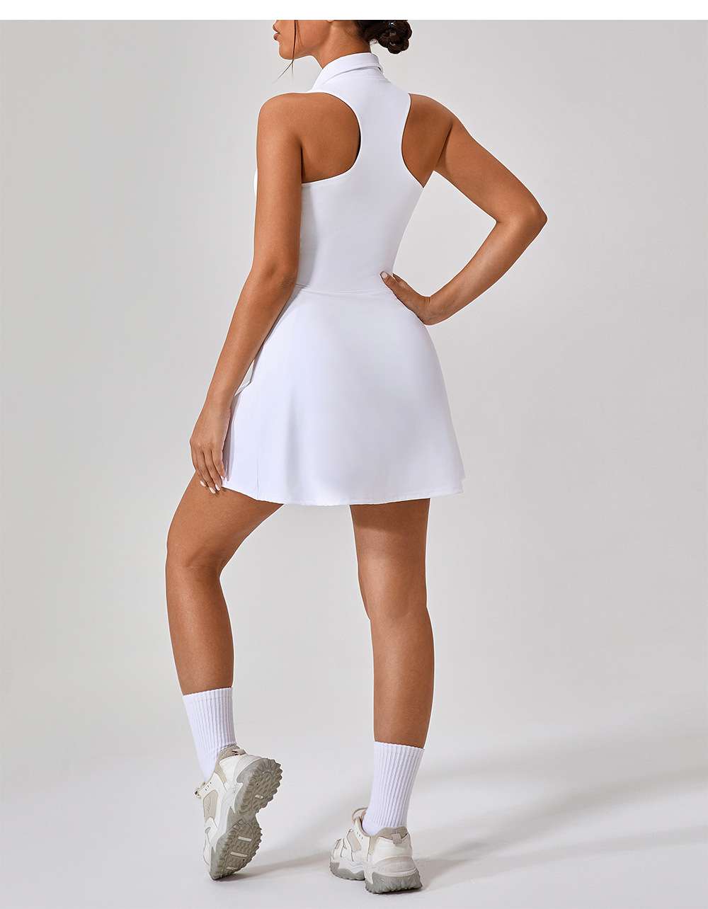 Sleeveless Zip-Front Tennis Dress image 3