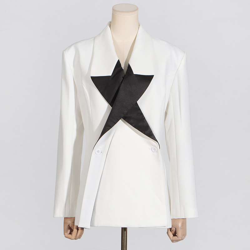 Patchwork Star Loose Chic Blazer image 2