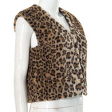 Leopard Print V-neck Loose Vest Jacket image 2