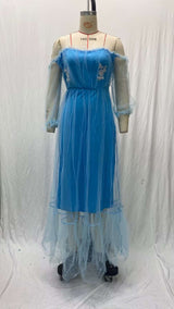 Puffy Sleeve Prom Dress Long Evening Gowns image 3