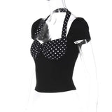 Chic Polka Dot Halter Top image 4