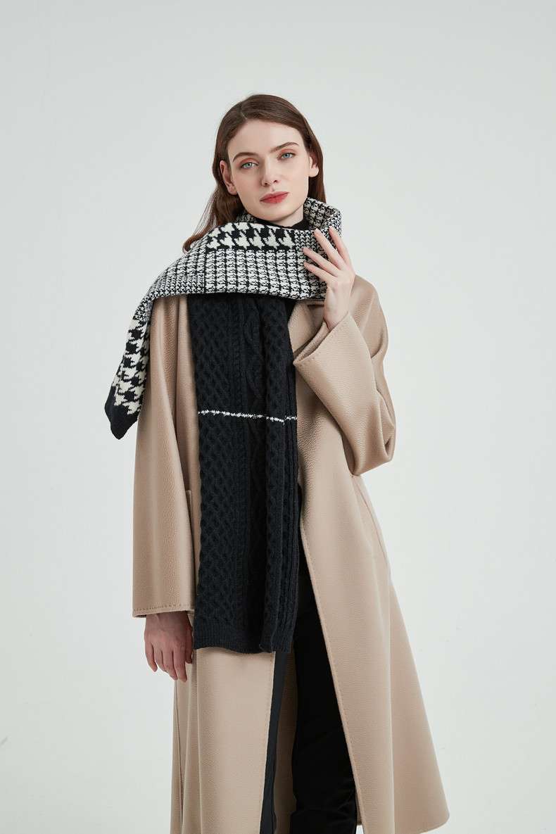 Classic Plaid Winter Scarf  Warm Soft Chunky image 1