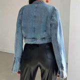 Light-Wash Jacket with Zipper Details image 4