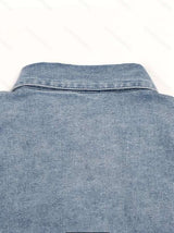 Puff Sleeve Button-Down Mini Dress image 6