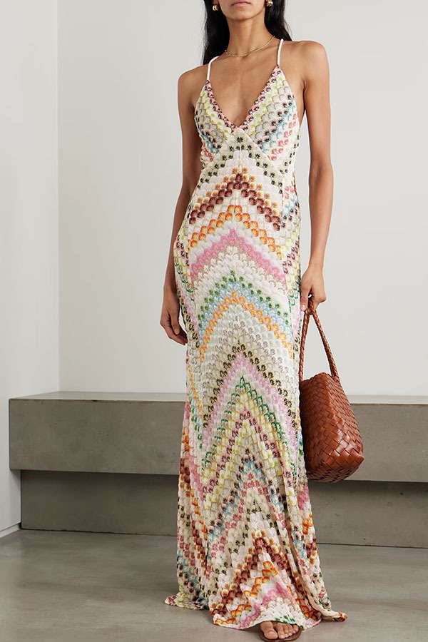 Colorful Chevron Maxi Dress image 5