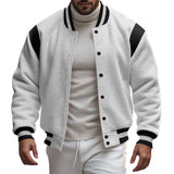 Stand Collar Classic Baseball Jackets image 2