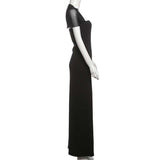 Elegant Evening Gown with Shoulder Detail image 2