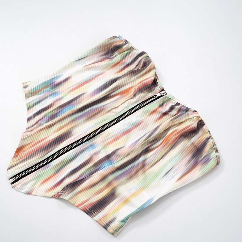 Abstract Print Strapless Corset Top & Pant Set image 6