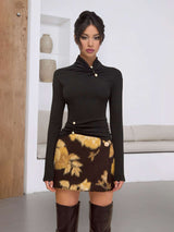 Long Sleeve Top with Decorative Buttons image 1