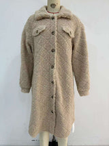 Button Up Drop Shoulder Long Sleeve Coat image 1