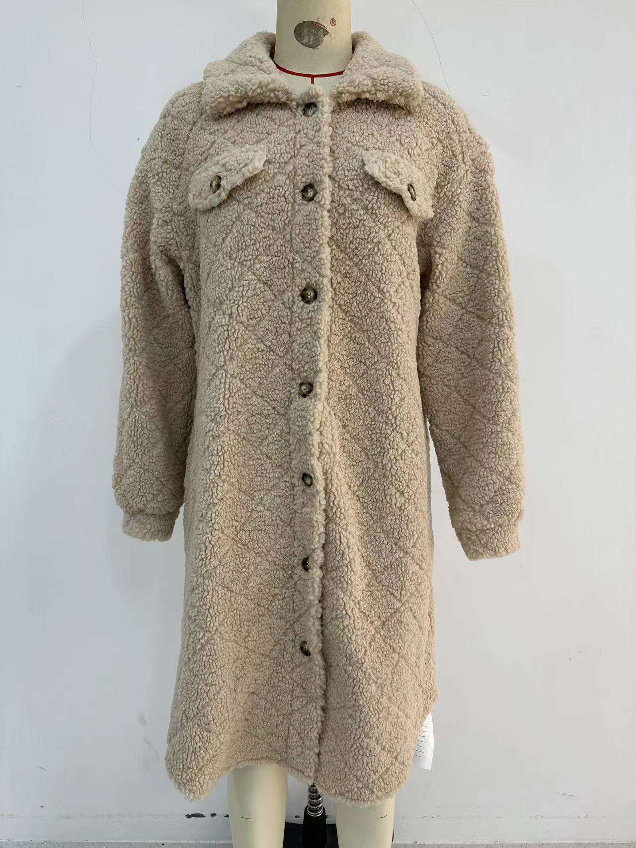Button Up Drop Shoulder Long Sleeve Coat image 1
