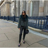 Elegant Coat with Faux Fur Collar image 2