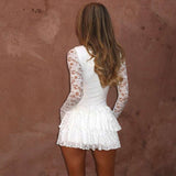 Lace Hollow Out Bodycon Mini Dress image 4