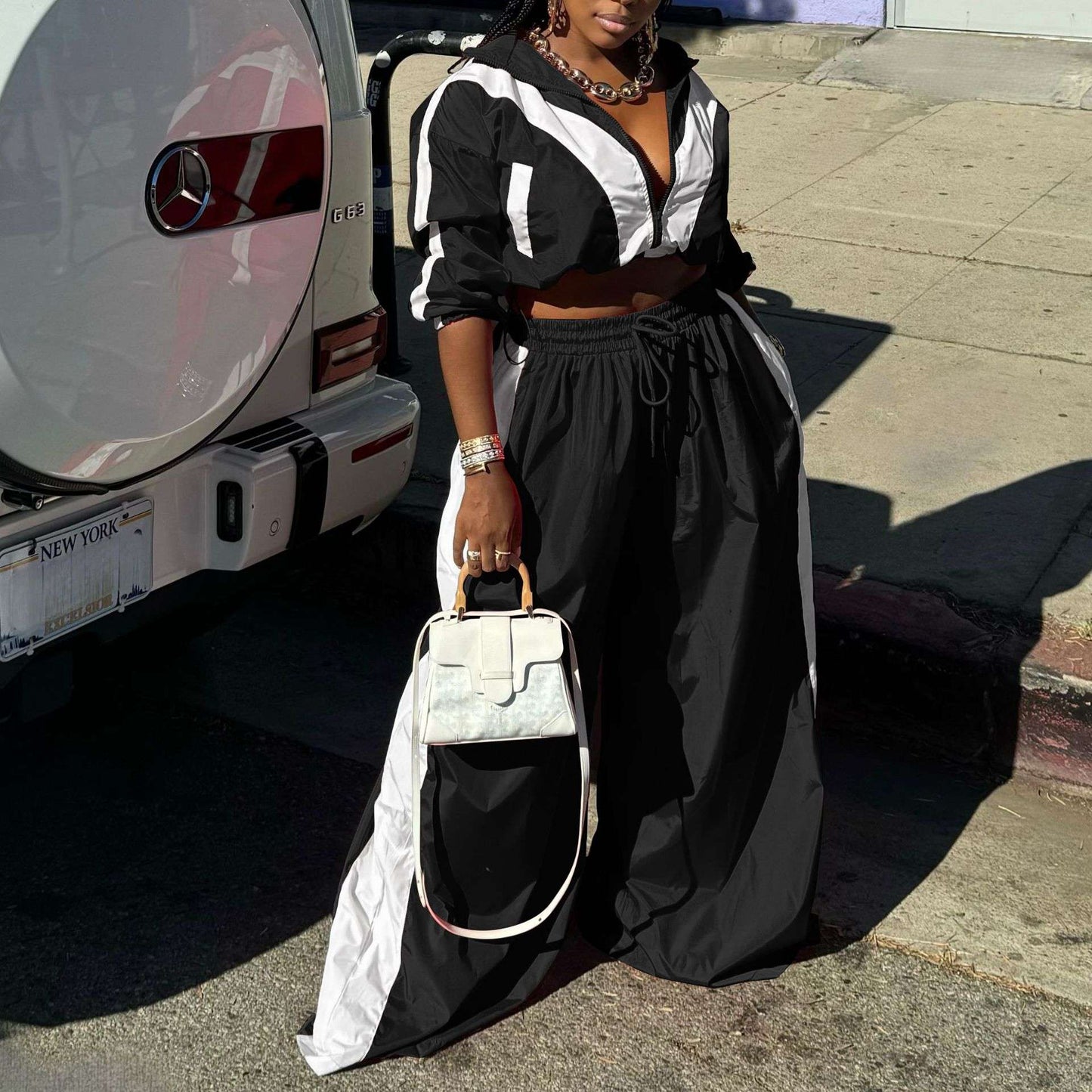 Sporty Fly Pant Set - S, Black image