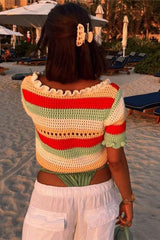 Sunset Breeze Crochet Crop Top image 1