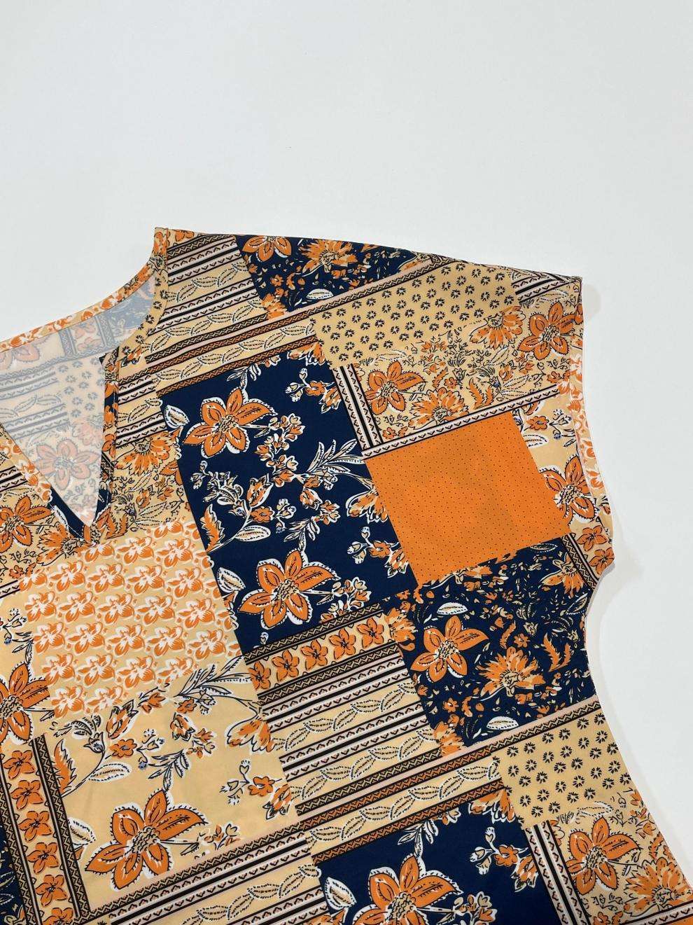 Bohemian Patchwork Floral Midi Dress image 4