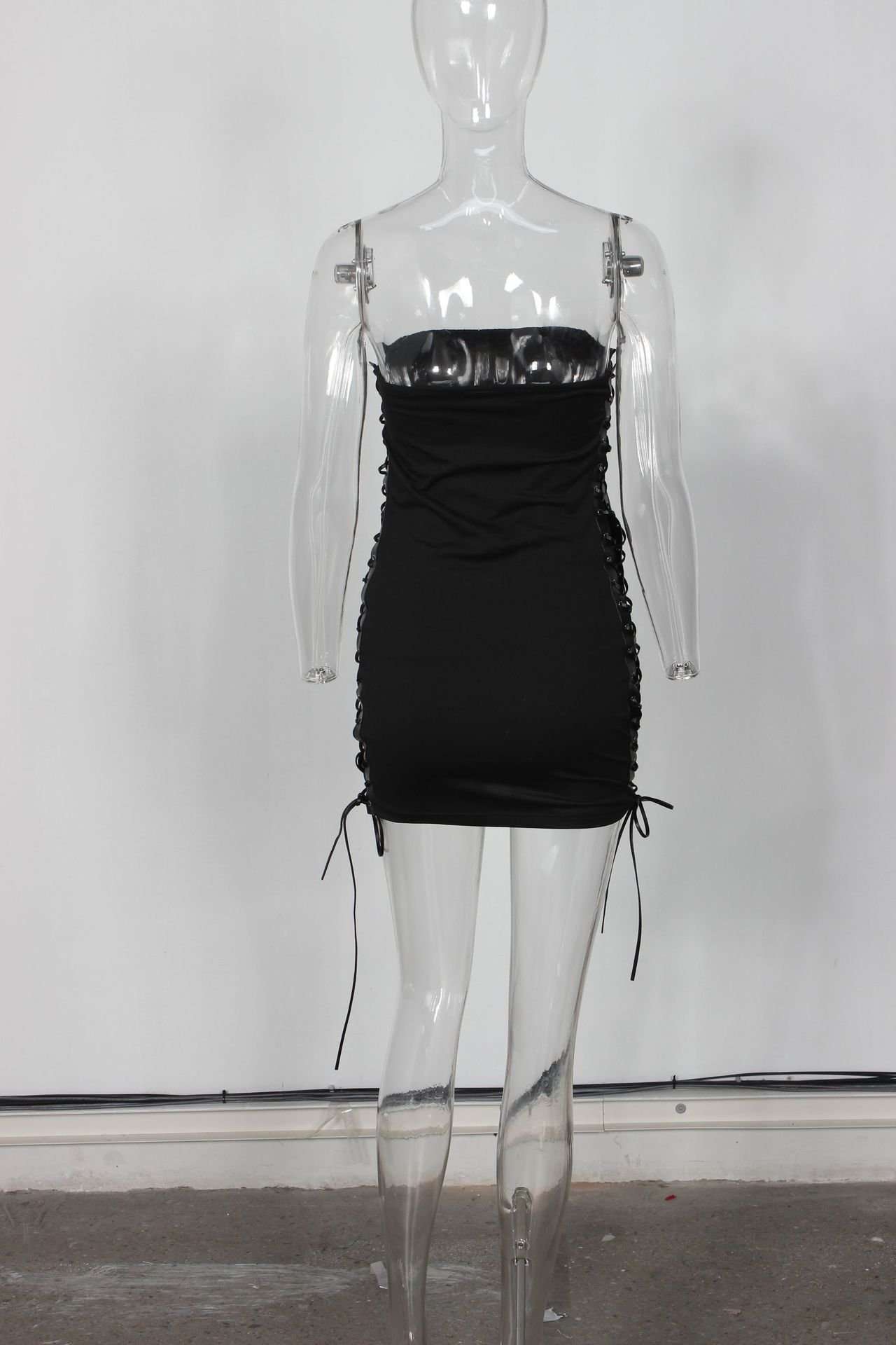 Strapless Graphic Bodycon Mini Dress image 4