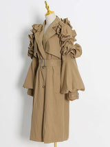 Trench Coat with Puff Sleeves image 3