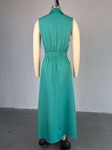Sleeveless Button-Down Utility Maxi Dress image 3