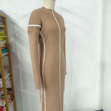 Bodycon Midi Dress with Piping image 6