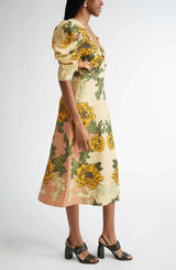 Floral Maxi Dress with Puff Sleeves image 4