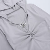 Chic Cut-Out Bodysuit with Hood image 4