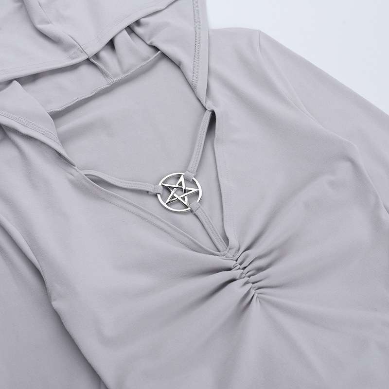 Chic Cut-Out Bodysuit with Hood image 4