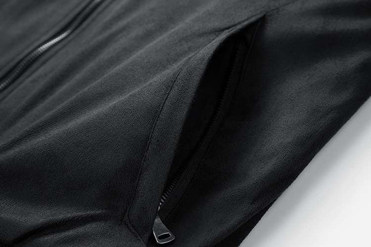 Stand Collar Jacket Double Zipper Pocket image 5