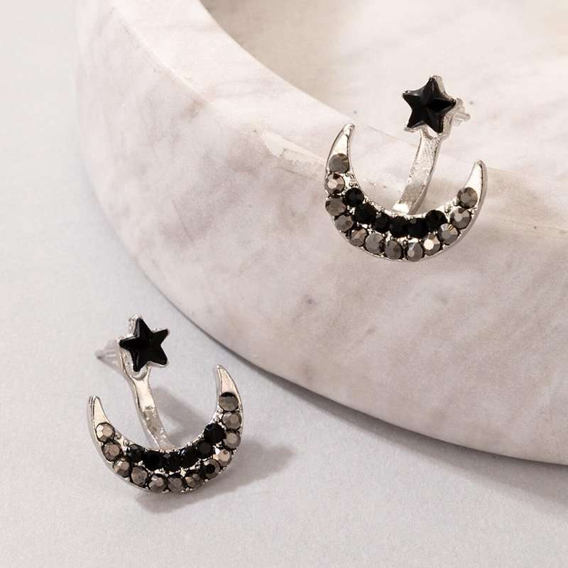 Crescent Moon & Star Earrings image 3
