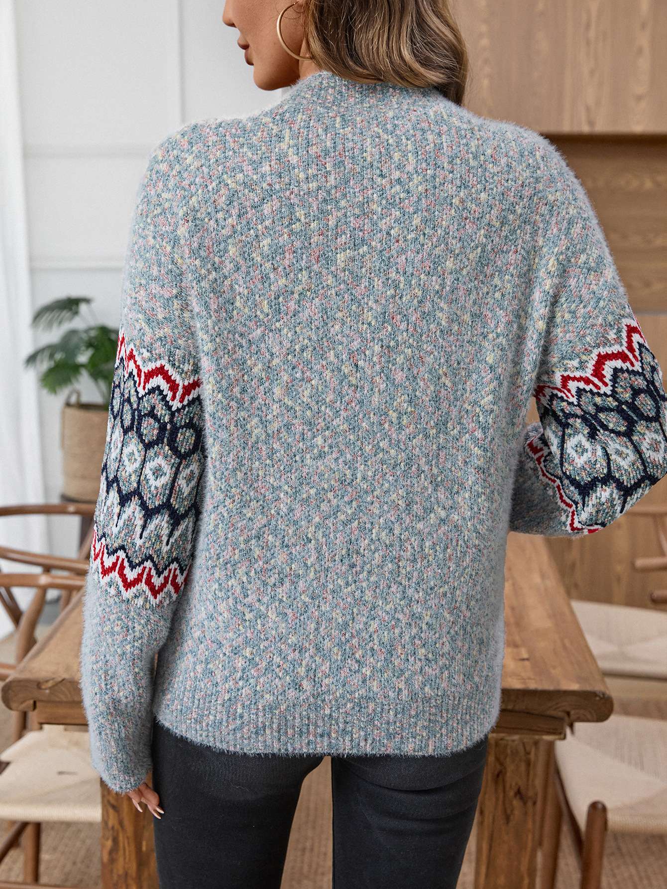 Cozy Fair Isle Pattern Sweater image 3