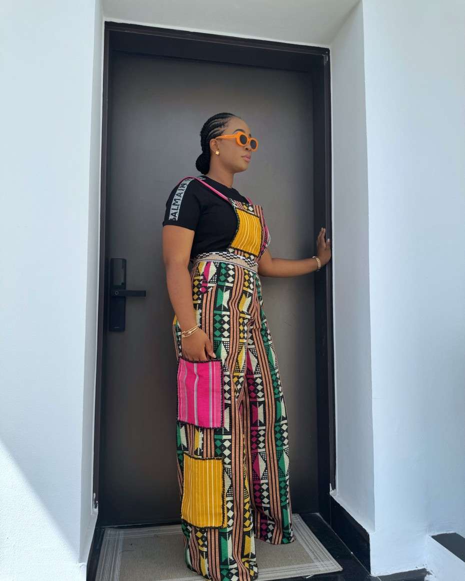 Geometric Pattern Wide-Leg Jumpsuit image 4