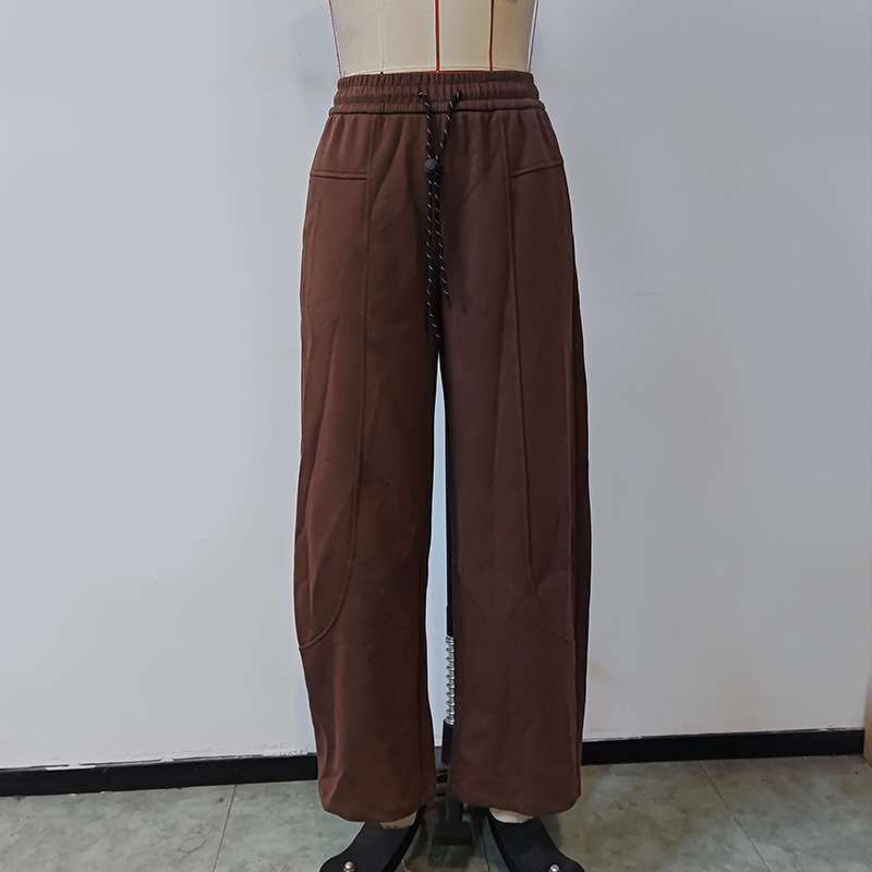 Wide Leg Pants High Waisted Drawstring Loose Trousers image 2